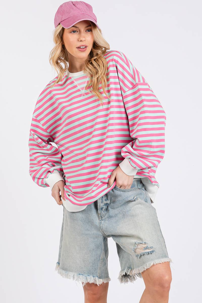 MULTI COLOR STRIPED SWEATSHIRT