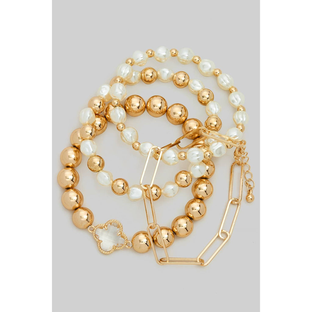 FOUR MIXED BRACELET SET